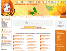 Tablet Screenshot of annuaire-des-therapeutes.com
